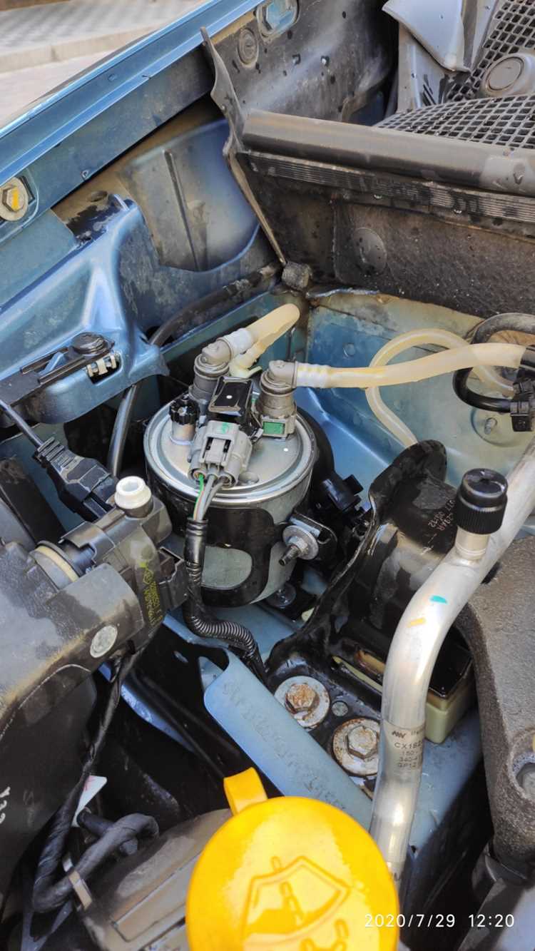 Снятие старого фильтрующего элемента